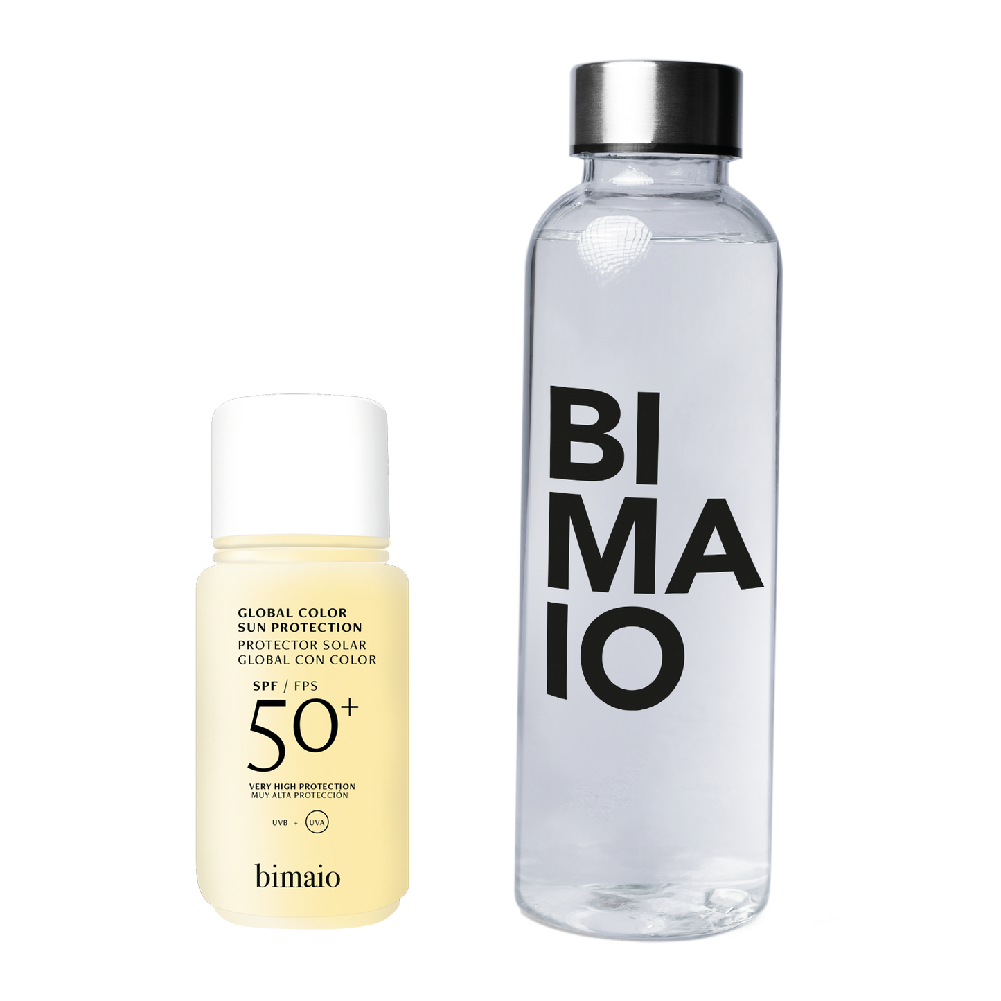 Promoción solar con color + botella de agua Bimaio